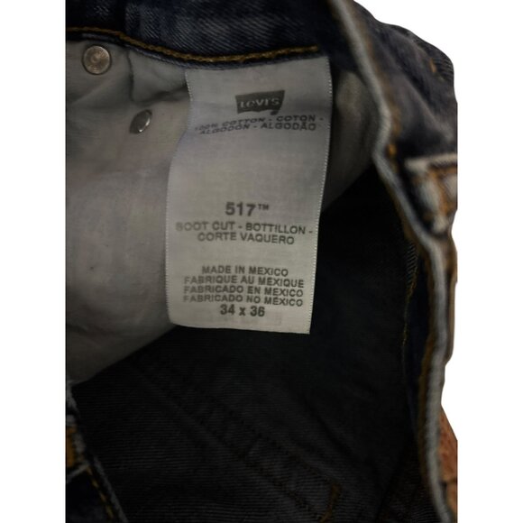 Levi's Men's 517 Boot Cut Blue Jeans - Picture 6 of 8